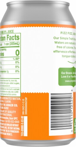 Simple Truth Organic™ Orange Vanilla Seltzer Water Can Perspective: back