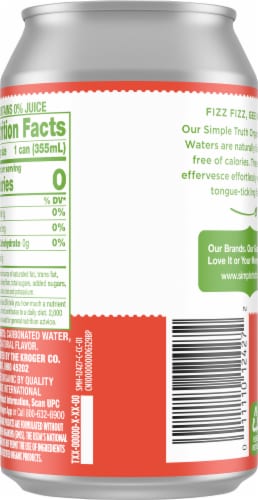 Simple Truth Organic™ Tangerine Lemongrass Seltzer Water Can Perspective: back