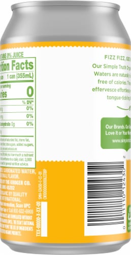 Simple Truth Organic™ Pineapple Seltzer Water Can Perspective: back