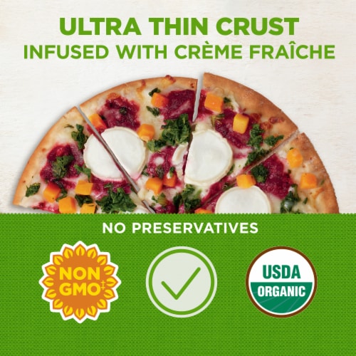 Simple Truth Organic® Goat Cheese & Beet Sauce Ultra Thin Crust Frozen Pizza Perspective: back