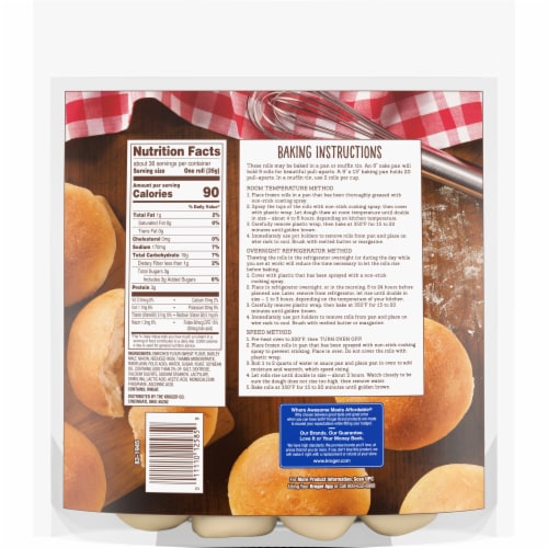 Kroger® Dinner Roll Dough Perspective: back