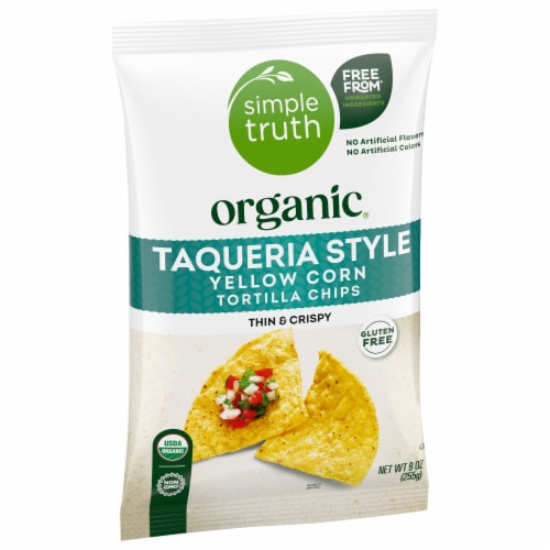 Simple Truth Organic® Taqueria Style Yellow Corn Tortilla Chips Perspective: back