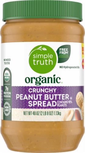 Simple Truth Organic® Peanut Butter Crunchy No Stir BIG DEAL! Perspective: back
