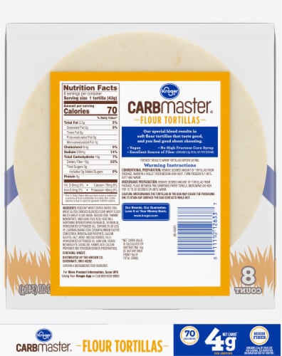 Carbmaster® Flour Tortillas Perspective: back