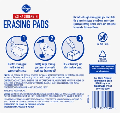 Kroger® Extra Strength Erasing Pads Perspective: back