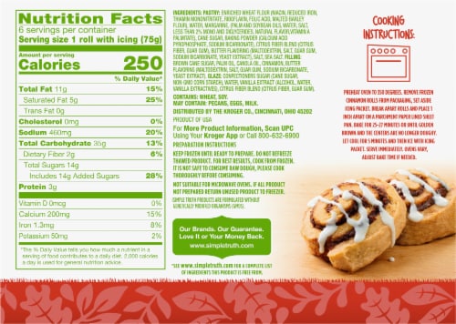 Simple Truth™ Plant Based Cinnamon Rolls Perspective: back