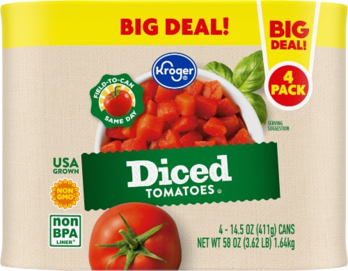 Kroger Diced Tomatoes Perspective: back
