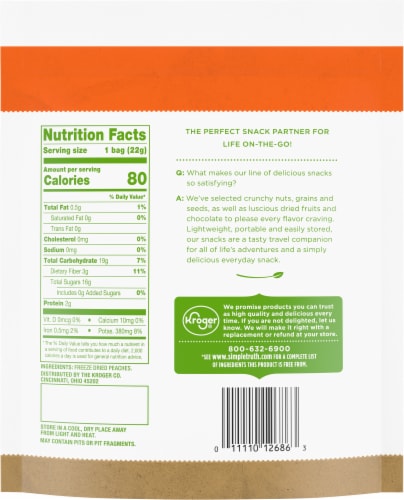 Simple Truth™ Freeze Dried Peaches Perspective: back