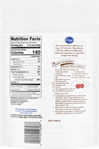 Kroger® Dried Cranberries Bag Perspective: back