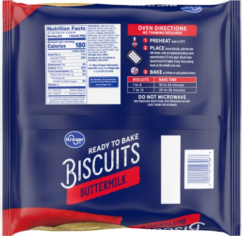 Kroger® Buttermilk Frozen Biscuits Perspective: back