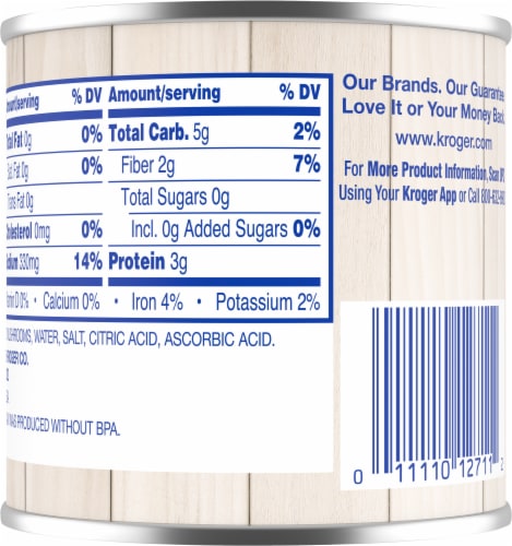 Kroger® Sliced Whole Mushrooms Perspective: back