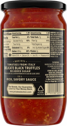 Private Selection® Tomato & Black Truffle Pasta Sauce Perspective: back