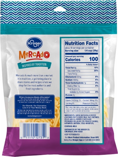 Kroger® Mercado Shredded Queso Quesadilla Cheese Perspective: back