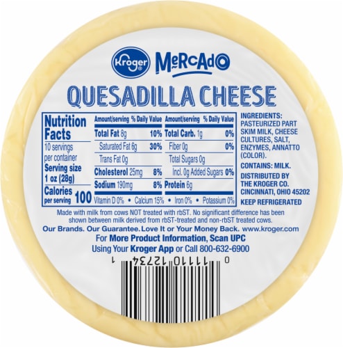 Kroger® Mercado Quesadilla Cheese Perspective: back