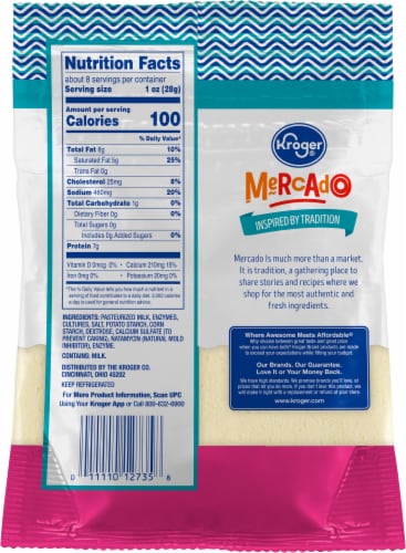 Kroger® Mercado Queso Cotija Grated Cheese Perspective: back