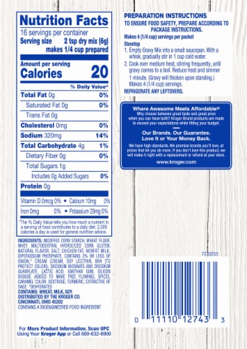 Kroger® Chicken Flavored Gravy Mix Perspective: back