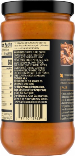Private Selection® Butter Chicken Simmer Sauce Perspective: back