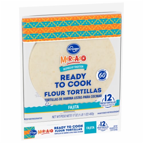 Kroger® Mercado Ready to Cook Flour Tortillas Perspective: back