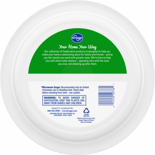 Kroger® Celebration Red Holiday Trees Paper Plates Perspective: back