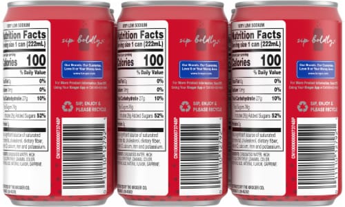 Kroger® Big K® Cola Mini Cans Perspective: back