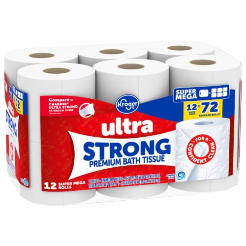 Kroger® Ultra Strong Super Mega Roll Toilet Paper Perspective: back