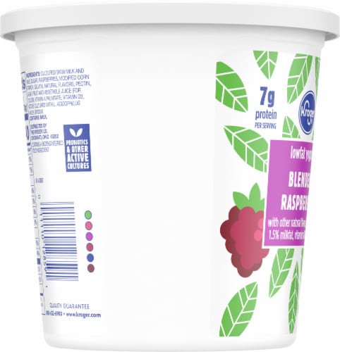 Kroger® Low Fat Yogurt Blended Raspberry Perspective: back