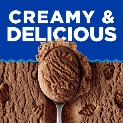 Kroger® Deluxe Chocolate Malt Waffle Cone Ice Cream Tub Perspective: back