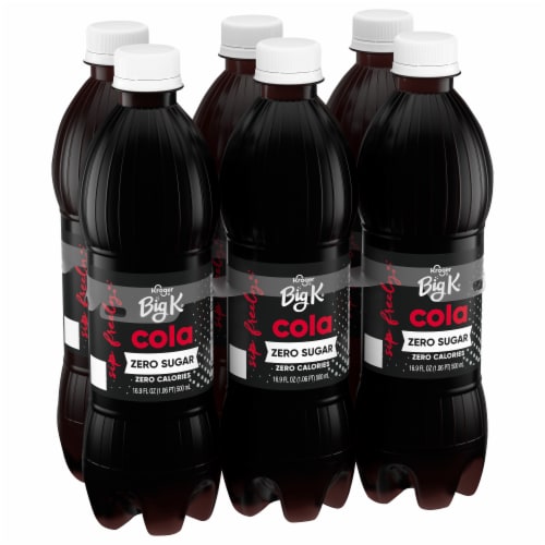 Big K® Zero Sugar Cola Soda Bottles Perspective: back