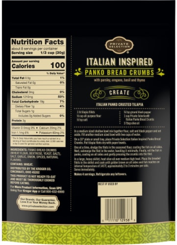 Private Selection® Italian Panko Bread Crumbs Perspective: back