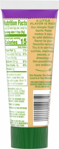 Simple Truth™ Garlic Paste Perspective: back