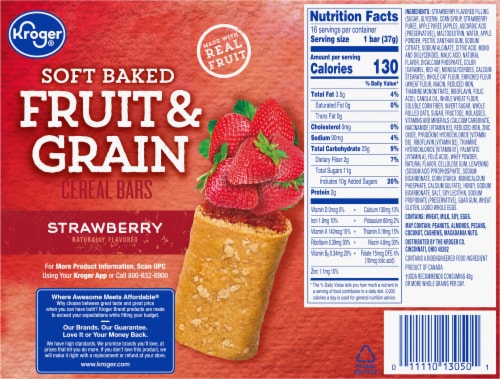 Kroger® Fruit & Grain Strawberry Breakfast Bars Perspective: back