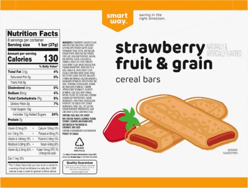 Smart Way™ Fruit & Grain Strawberry Breakfast Bars Perspective: back