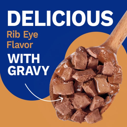 Pet Pride® Adult Wet Dog Food Rib Eye Flavor Cuts in Gravy Perspective: back