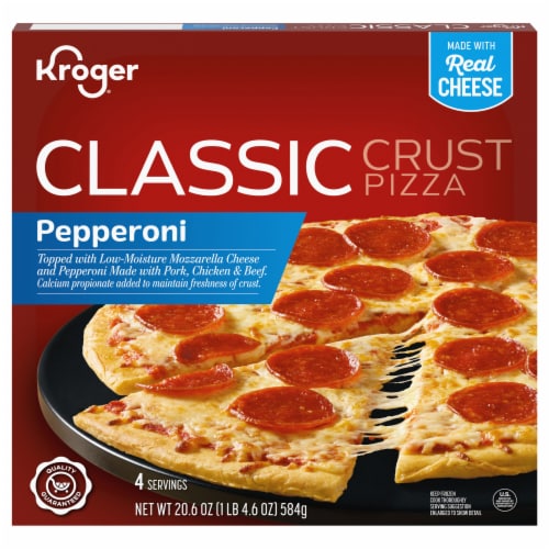 Kroger® Pepperoni Classic Crust Frozen Pizza Perspective: back