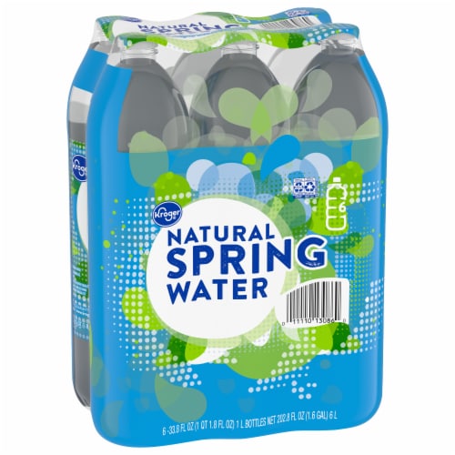 Kroger® Natural Spring Bottled Water Perspective: back