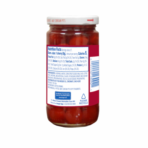 Kroger® Maraschino Cherries with Stem Perspective: back