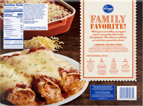 Kroger® Family Size Cheese Enchiladas in Red Sauce Perspective: back