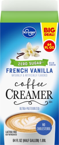Kroger® Zero Sugar French Vanilla Coffee Creamer Perspective: back