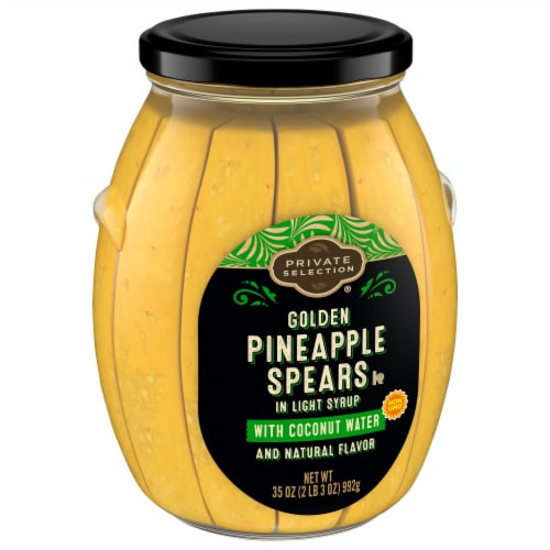 Private Selection® Pineapple Spears in Light Syrup With Coconut Water Perspective: back
