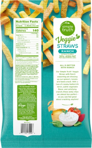 Simple Truth® Ranch Veggie Straws Perspective: back