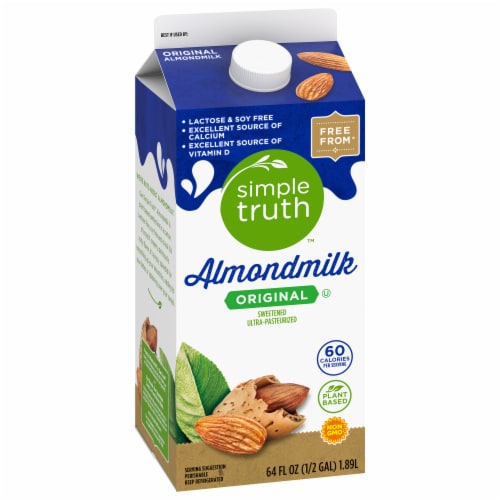 Simple Truth® Dairy Free Original Almond Milk Half Gallon Perspective: back