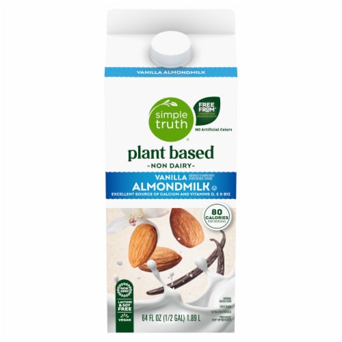 Simple Truth® Dairy Free Vanilla Almond Milk Half Gallon Perspective: back