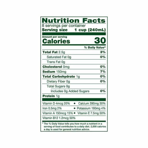 Simple Truth® Dairy Free Unsweetened Almond Milk Half Gallon Perspective: back