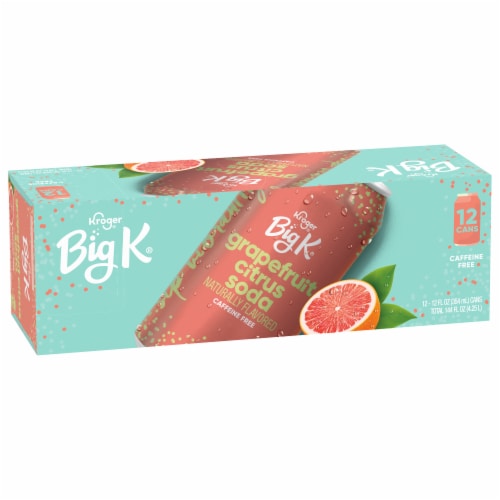 Big K® Grapefruit Citrus Caffeine Free Soda Cans Perspective: back