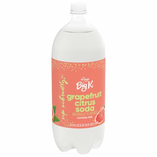 Big K® Grapefruit Citrus Caffeine Free Soda Bottle Perspective: back