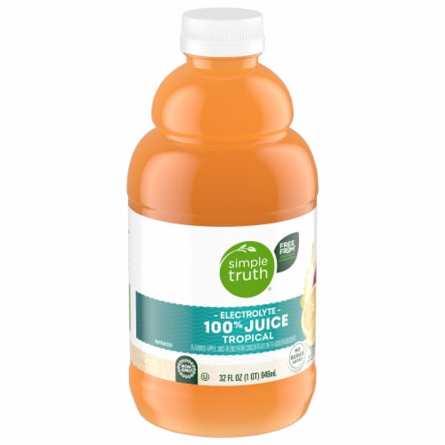 Simple Truth® Electrolyte Tropical 100% Juice Bottle Perspective: back