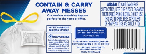 Kroger® Medium 8 Gallon Drawstring Trash Bags Perspective: back
