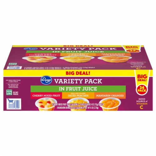 Kroger® Fruit Cups Three Flavor Variety Pack BIG DEAL! Perspective: back