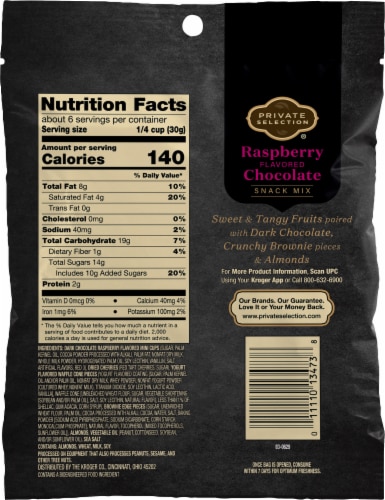 Raspberry Chocolate Snack Mix Perspective: back