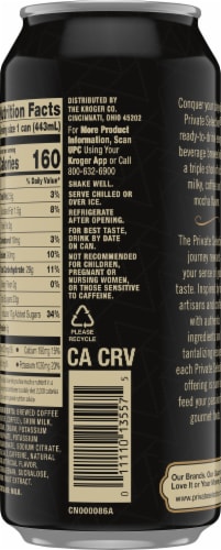 Private Selection® Mocha Triple Espresso Iced Coffee Can Perspective: back